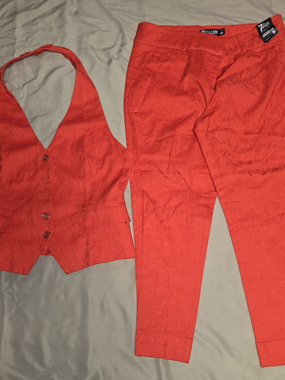 Red Women's Tailored Pants/Top